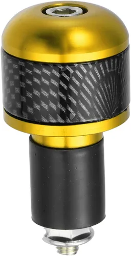 Miniatura 4 de X AUTOHAUX 1 par 7/8 "0.866 in tono dorado motocicleta manillar extremos barra extremos tapón fibra carbono patrón para motocicleta