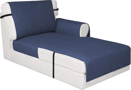 Miniatura 270 de Easy-Going - Funda para sofá, futón y sillón sin reposabrazos, reversible, resistente al agua, para mascotas y niños (azul oscuro/azul claro)