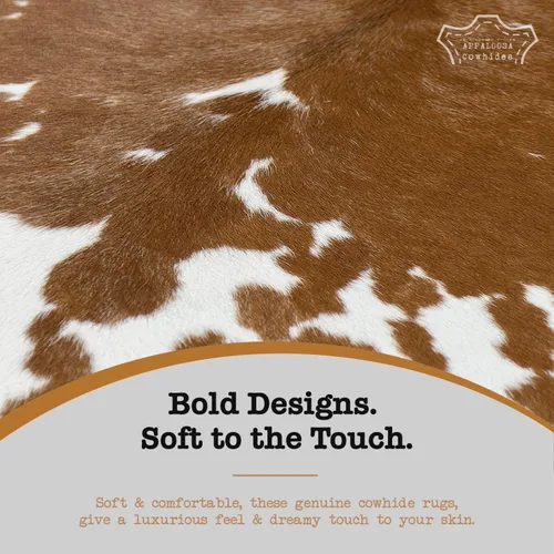 Miniatura 9 de Calf Hides Colección de alfombras de cuero de vacuno, alfombras de piel de vaca natural para sala de estar y dormitorio, alfombra estética
