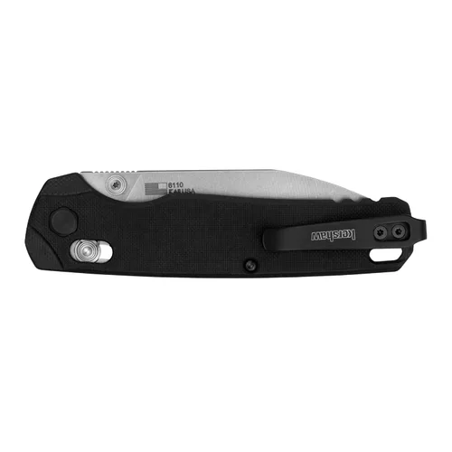 Miniatura 5 de Cuchillo de bolsillo plegable manual Kershaw Bel Air XL, hoja de 3.4 pulgadas de acero MagnaCut, mango G10 negro, clip de bolsillo, fabricado