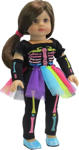 Miniatura 2 de American Fashion World Traje espacial de astronauta blanco para muñecas de 14 pulgadas Calidad premium y diseño moderno Ropa de muñecas Moda