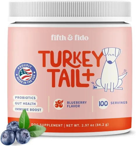 Miniatura 12 de Fifth & Fido Seta cola de pavo para perros – Suplemento de seta cola de pavo para perros con apoyo inmunológico para lipomas, bultos