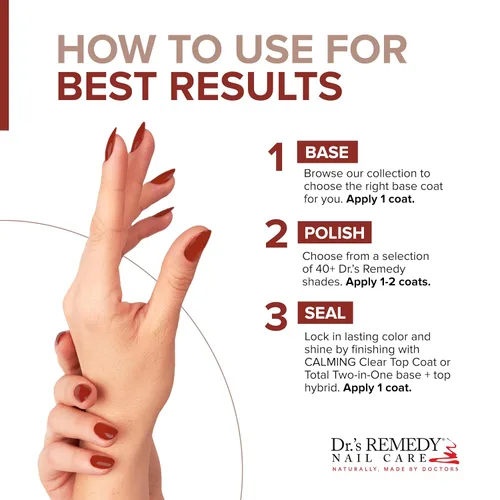 Miniatura 6 de Dr’s Remedy Esmalte de uñas enriquecido: No tóxico, totalmente natural y orgánico - Formulado por médicos: Fortalece, restaura, cura y protege