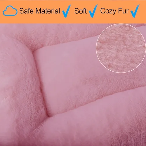 Miniatura 7 de Cama para Jaula de Perros Lavable para Perros XXS, de Lujo, de Piel Sintética Gruesa, Esponjosa, Cómoda, Almohadilla de Jaula Antideslizante, Tapete