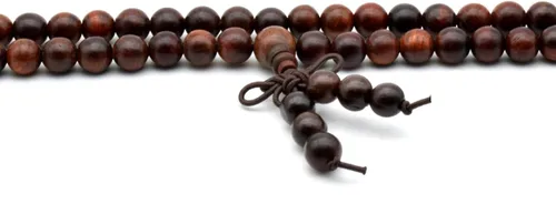Miniatura 5 de Zen Dear Brazalete y collar de meditación Mala, para cultura budista y oración busita, cuentas de Buddha, unisex, palisandro natural