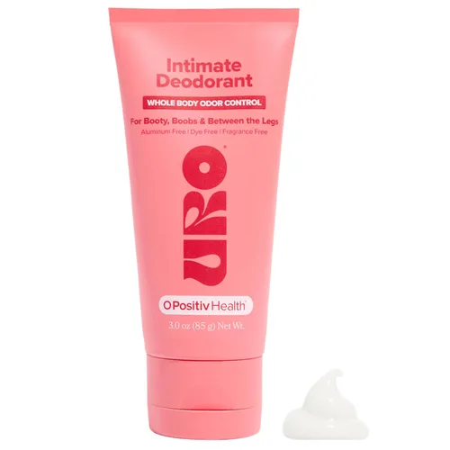 O Positiv URO - Crema desodorante íntima para todo el cuerpo, probada por dermatólogos, hipoalergénica, no irritante, sin aluminio, sin perfume, se