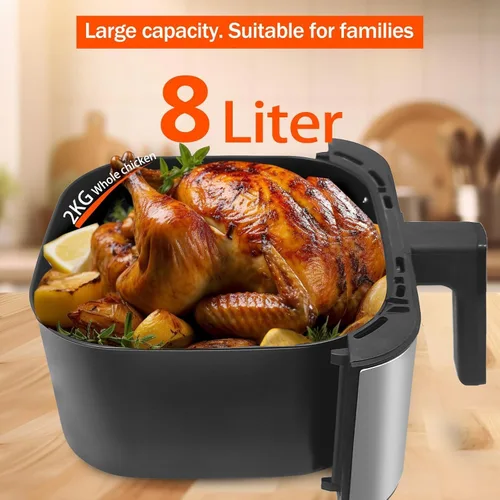 Miniatura 7 de Freidora de aire digital LED, horno tostador eléctrico con freidora de aire, freidora de aire multifunción, asar, asar, deshidratar y más