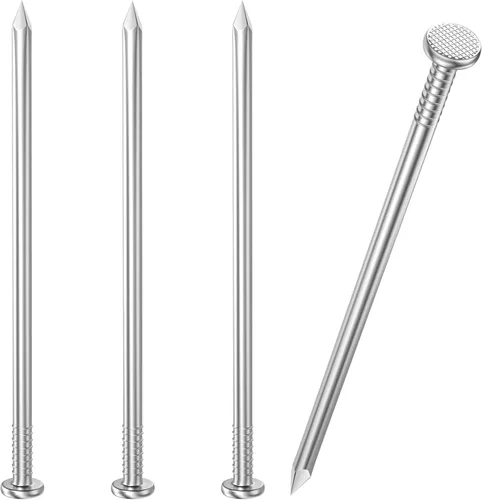 Miniatura 17 de VGBUY 360 piezas de clavos de hardware de acero inoxidable, clavos de cabeza plana de 1-1/2 pulgadas para colgar cuadros, clavos para colgar Plateado