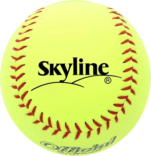 Miniatura 3 de Skyline SL-12 - Paquete de 6 bolas de sóftbol de tamaño y peso oficial de 12 pulgadas, pelota de entrenamiento para juegos, bateo, campo