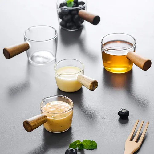 Miniatura 5 de Forart - Cacerola pequeña para salsa pequeña, olla para leche, calentador de mantequilla, olla antiquemaduras con mango de madera