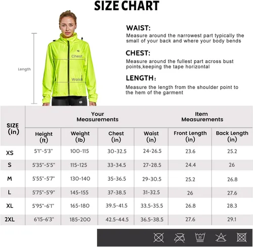 Miniatura 7 de FitsT4 - Chaquetas de ciclismo para mujer, ligeras, resistentes al viento, reflectantes, con capucha