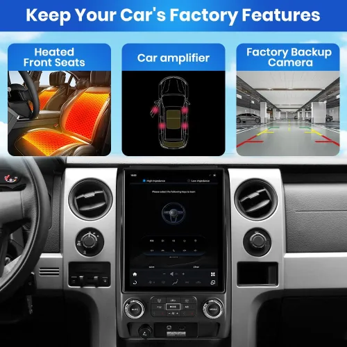 Miniatura 4 de Android [4GB+64GB] Radio de coche estéreo TS18 para Ford F150 2009-2012 con cámara de visión trasera