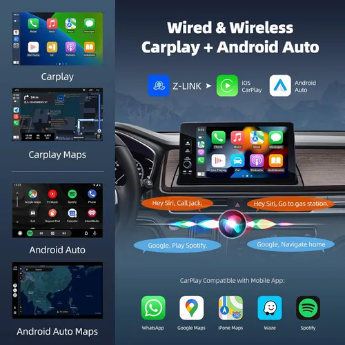 Miniatura 2 de Estéreo de coche 2G+64G para Ford F150 2009 2010 2011 2012 Android 13 inalámbrico Carplay/Auto/Mirror Link, 9 pulgadas HD pantalla táctil Radio