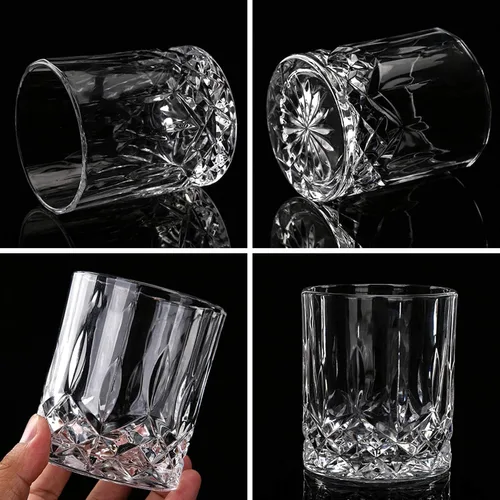 Miniatura 3 de LIGHTEN LIFE Juego de decantador de whisky de cristal para hombre, caja de regalo con vasos, vidrio sin plomo para bourbon y licor, perfecto