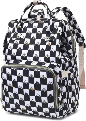 Miniatura 11 de Mochila de pañales de dinosaurio para niñas y niños, impermeable, grande, para mamá