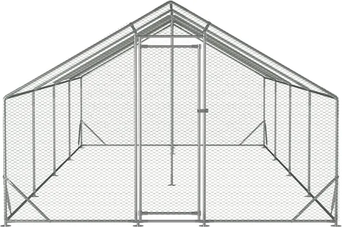 Miniatura 3 de Jaula grande de metal para gallinero con cubierta impermeable y anti-ultravioleta para jardín de granja, jaula para conejos y patos