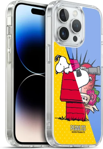 Miniatura 73 de Head Case Designs Funda de gel con licencia oficial de Peanuts Snoopy & Woodstock Halfs and Laughs [protección de grado militar] compatible