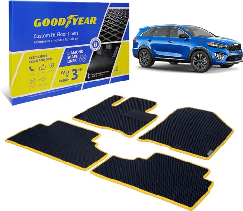 Miniatura 29 de Goodyear Alfombrillas de automóvil para todo tipo de clima, ajuste personalizado para Toyota 4Runner 10-12, juego de 5 piezas, revestimientos