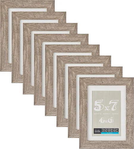 Miniatura 11 de Studio Decor Belmont portarretratos negro de 5 x 7 pulgadas con paspartú de 4 x 6 pulgadas, accesorios para colgar prefijados, pantalla horizontal