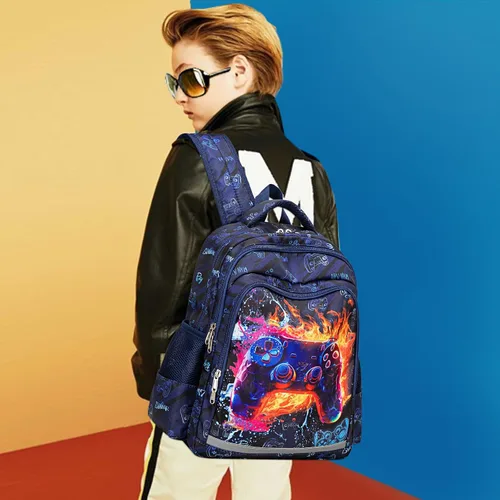 Miniatura 3 de CAMTOP Mochila para niñas para la escuela, mochilas para niños preescolar, jardín de infantes, primaria (edad 3-9 años), Gamepad