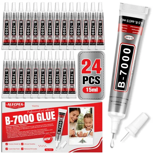 Miniatura 10 de B-7000 - Pegamento artesanal para hacer joyas - 110ml/3.7oz (paquete de 2) - Pegamento super adhesivo multifunción B-7000 Liquid Fusion para Gris