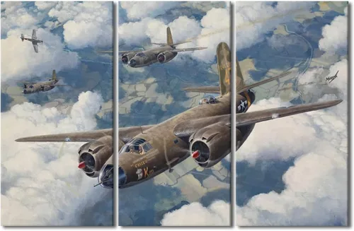 Miniatura 28 de Lienzo decorativo para pared de niños, decoración de dormitorio de adolescentes de la Segunda Guerra Mundial, imágenes en pared para decoración