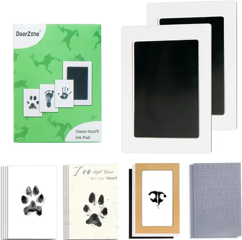 Miniatura 13 de DeerZone Kit de impresión de huellas sin tinta, kit de impresión de huellas de perro, kit de impresión de nariz de perro, almohadillas de tinta