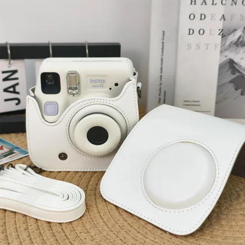 Miniatura 4 de Funda protectora para cámara instantánea Fujifilm Instax Mini 7+, piel sintética de primera calidad, mini 7 Plus 7c 7s con correa ajustable