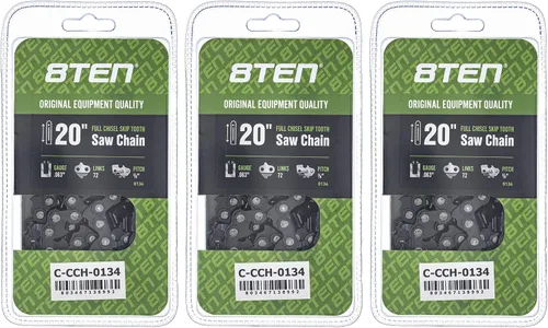 Miniatura 206 de 8TEN Cadena de motosierra semi cincel de 6 pulgadas .050 1/4 42 DL para Worx WG320 Black & Decker LLP120 (paquete de 3)