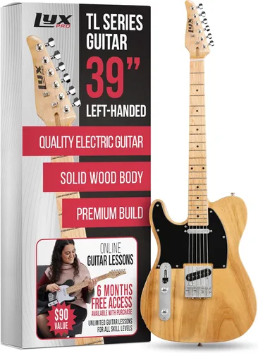 Miniatura 9 de LyxPro Guitarra eléctrica de 30 pulgadas, serie TL, cuerpo de madera de Paulownia de tamaño completo, golpeador de 3 capas, cuello en forma de C