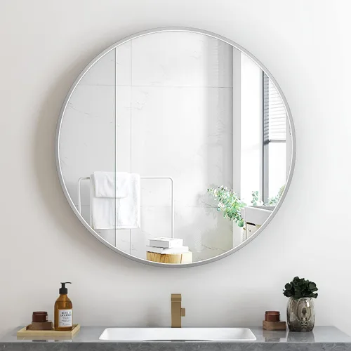Miniatura 21 de Itrue Espejo asimétrico negro de 20 x 36 pulgadas, espejo de pared irregular, espejo de baño de vidrio templado para sobre el fregadero, sala