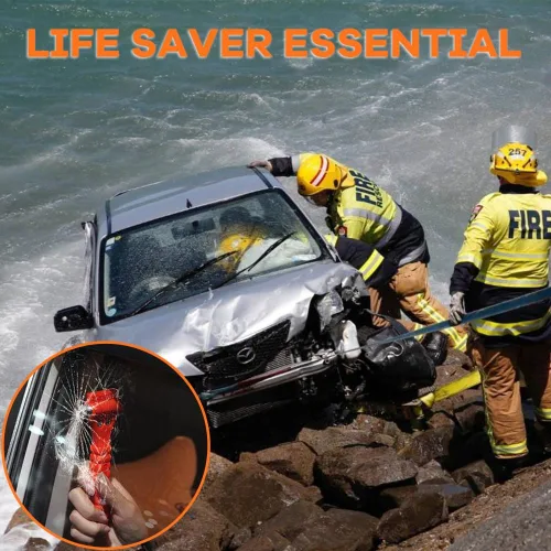 Miniatura 6 de SINSEN Juego de 2 martillos de seguridad para automóvil, herramienta de escape de emergencia, martillo de vidrio para ventana de automóvil, rompedor