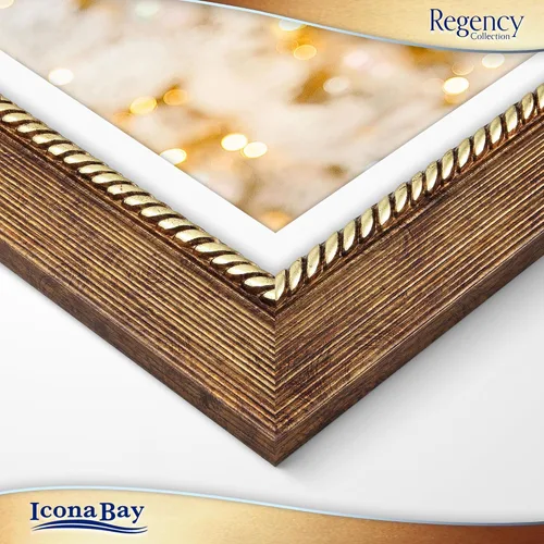 Miniatura 3 de Icona Bay Regency Collection - Marco de fotos marrón cobre de 5 x 7 pulgadas, estilo barroco francés, 5 x 7, montaje en pared o tablero de mesa