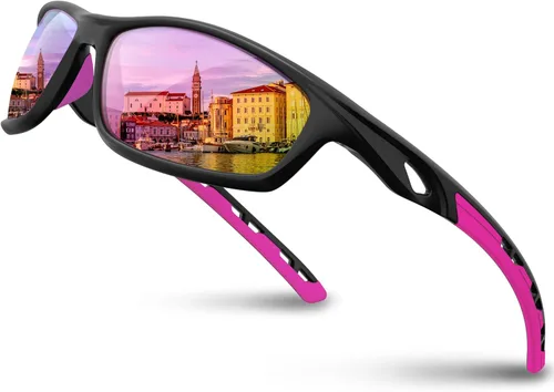 Miniatura 7 de RIVBOS RB833 - Lentes de sol polarizados, unisex, con protección contra rayos ultravioleta, para deportes, pesca, conducción y ciclismo negro