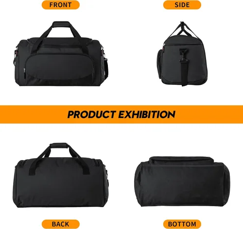 Miniatura 6 de Bolsa de gimnasio para hombre, 55 L, duradera, grande, para viajes, entrenamiento, fitness