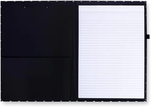 Miniatura 2 de Kate Spade New York Portapapeles A4 de tapa dura con clip de perfil bajo, profesional, incluye bloc de notas con líneas, trabilla para bolígrafo