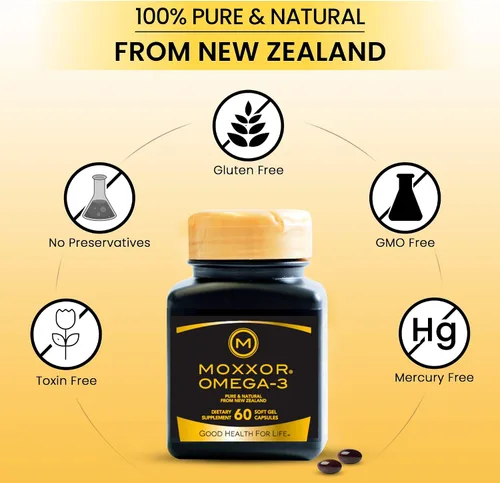 Miniatura 6 de Aceite de mejillón con labios verdes de Nueva Zelanda Omega 3, geles suaves para apoyo articular y movilidad, apoyo cardíaco e inmunológico, sin