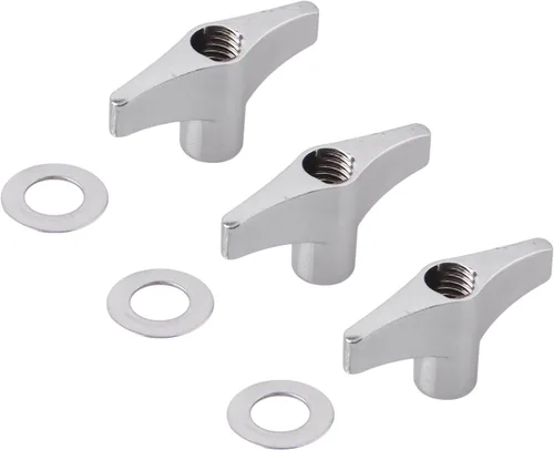 Miniatura 2 de Juego de 21 fundas de soporte para platillos con arandela de platillo y tuercas de ala de base de repuesto para tambor