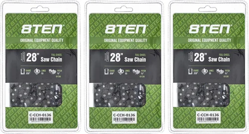 Miniatura 137 de 8TEN Cadena de motosierra semi cincel de 6 pulgadas .050 1/4 42 DL para Worx WG320 Black & Decker LLP120 (paquete de 3)