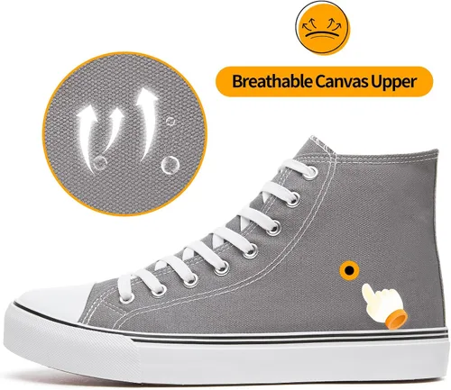 Miniatura 16 de ZGR Tenis de lona para hombre, con cordones, clásicos, casuales, para caminar