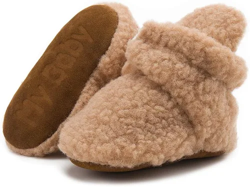 Miniatura 40 de Sawimlgy - Botines de algodón antideslizantes para recién nacido, con agarre, para cuna o para el invierno