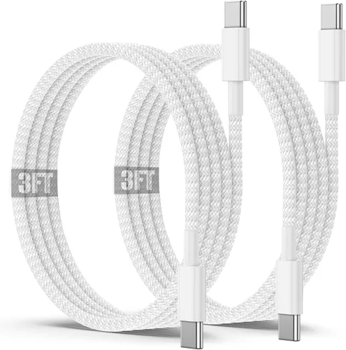 Miniatura 18 de Cable de carga USB C a C de 10 pies, 60W, tipo C a C, cable de carga rápido largo para Apple iPhone 17 Pro Max/17 Air/16 Pro Max/15 Plus, MacBook