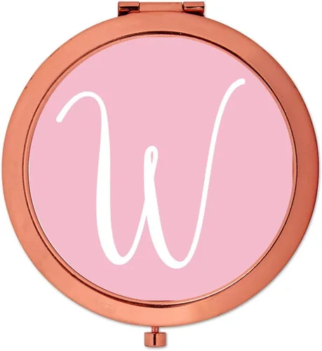 Miniatura 35 de Andaz Press Espejo compacto de oro rosa, regalo de boda de dama de honor, rosa rubor, paquete de 1, despedida de soltera, despedida de soltera, Maid