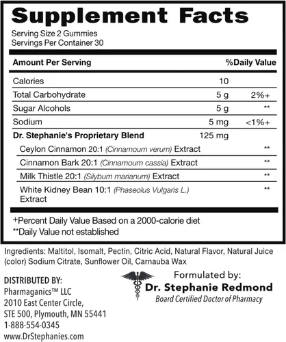 Miniatura 3 de Dr. Stephanie's SugarDown Gummies - Suplemento de canela de Ceilán y Cassia - Paquete de 4