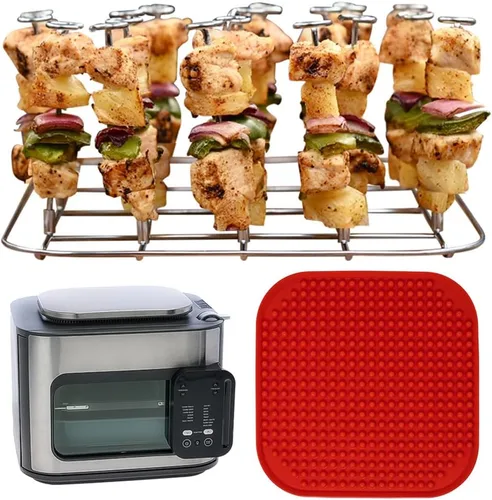 Miniatura 10 de INFRAOVENS Estante para freidora de aire Chefman Multifuncional Digital Air Freidora XL 10 L, accesorios de acero inoxidable para RJ38-1 Airfryer