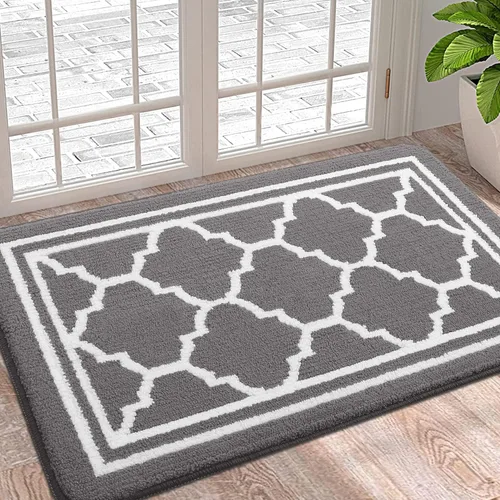 Buganda Alfombra para Puerta Interior, Resistente a la Suciedad y Absorbente, Antideslizante, Alfombras de Perfil Bajo para Entrada Interior, Puerta