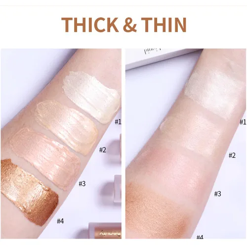 Miniatura 4 de Mysense Maquillaje iluminador líquido, iluminador facial luminoso natural, luminizador ligero y sedoso, maquillaje iluminador facial impermeable