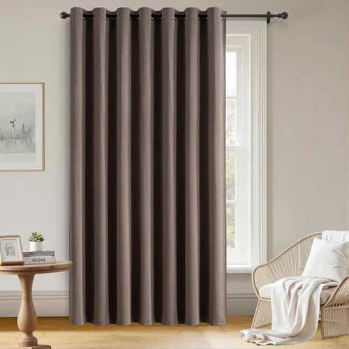 Miniatura 40 de Cortinas opacas para sala de estar, cortinas 100% opacas de 90 pulgadas de largo, juego de 2 paneles de 2 paneles, con aislamiento térmico, pestaña