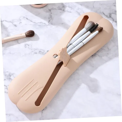 Miniatura 5 de 2pcs Makeup Brush Holders Portable Travel Makeup Brush Bags Compact Organizers for Eyeshadow Elegant Design Unique Texture