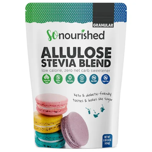 Miniatura 6 de So Nourished Stevia con edulcorante de alulosa granular - Sustituto de azúcar 1:1, Keto - 0 calorías, 0 carbohidratos netos, sin OGM (3 lb / 48 oz)